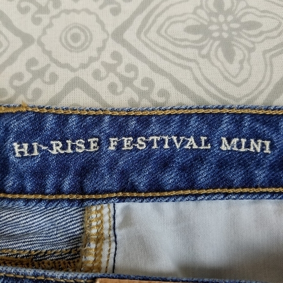 American Eagle High Rise Festival Jean Mini Skirt - Picture 10 of 12